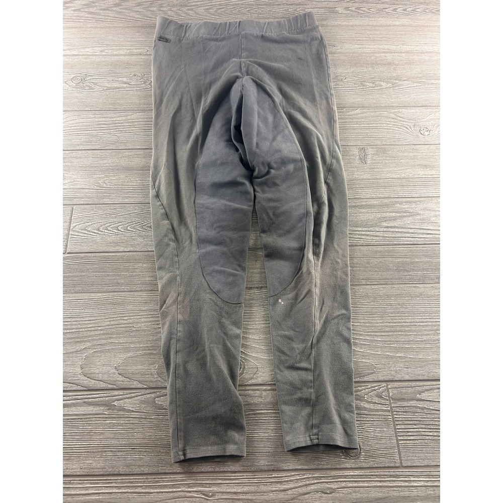Irideon Fleece Lined Riding Tights Gray Equestrian Knee Patch Leggings Mens S